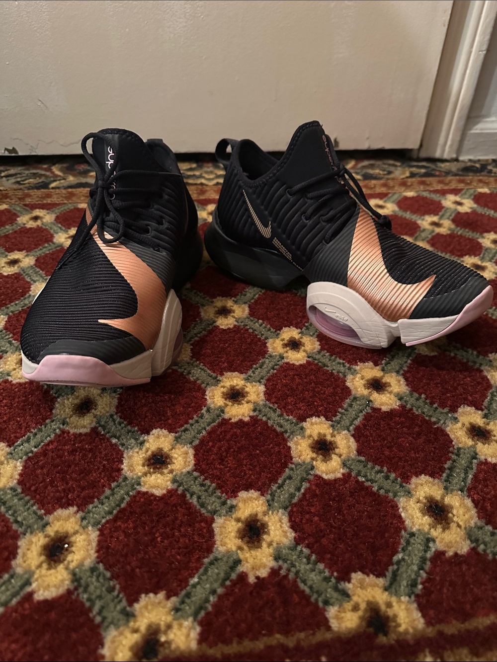 Nike Women’s Black with Rose Gold and Pink Trainer Sneakers